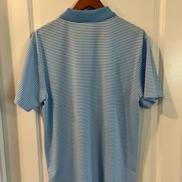 Southern Tide Men's Light Blue and White Striped Polo Shirt - Picture 8 of 8